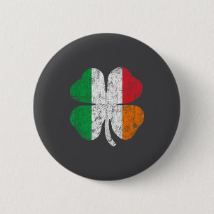Irish Italian Flag Italy Ireland St Patricks Day  6 Cm Round Badge