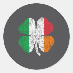 Irish Italian Flag Italy Ireland St Patricks Day  Classic Round Sticker