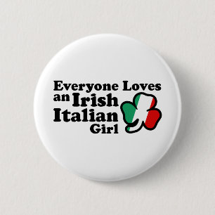 Irish Italian Girl 6 Cm Round Badge