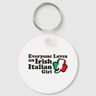 Irish Italian Girl Key Ring