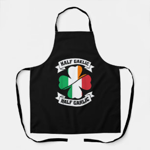 Irish Italian Half Gaelic Half Garlic Saint Patric Apron