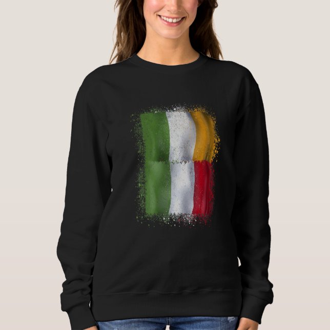 Irish Italian Love  Ireland And Italy Sweatshirt (Front)