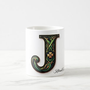 Irish J Monogram Coffee Mug