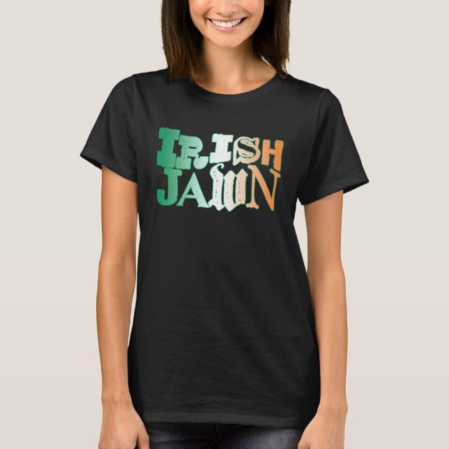 Irish Jawn Philly St Patrick s Day Wavy Irish Flag T-Shirt (Front)