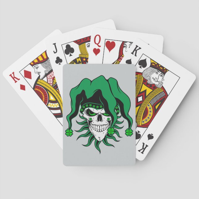 Irish Jester Skull Playing Cards (Back)
