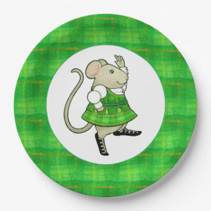 IRISH JIG MOUSE 9" Round Paper Plates