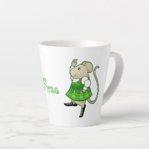 IRISH JIG MOUSE Latte Mug + Text