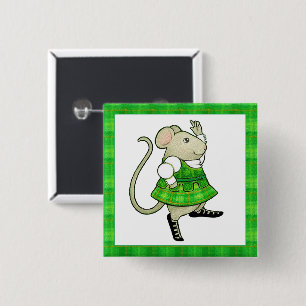 IRISH JIG MOUSE Square Pin Button II