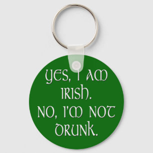 Irish joke funny anti-stereotype key ring