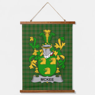 Irish Kee or McKee Coat of Arms Family Crest Hanging Tapestry