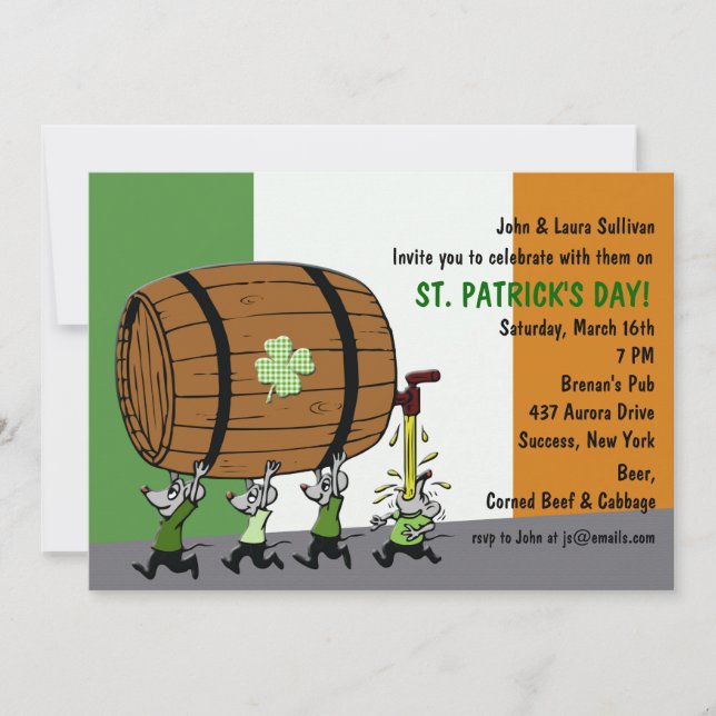 Irish Keg Party Invitation (Front)