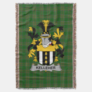 Irish Kelleher or O_Kelleher Coat of Arms Family Throw Blanket