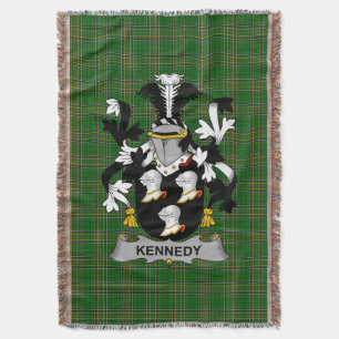 Irish Kennedy or O_Kennedy Coat of Arms Family Cr Throw Blanket