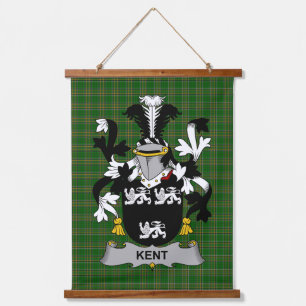 Irish Kent Coat of Arms Family Crest Hanging Tapestry