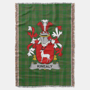 Irish Kinealy or O_Kinnally Coat of Arms Family C Throw Blanket