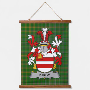 Irish Kirby or O_Kirby Coat of Arms Family Crest Hanging Tapestry