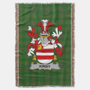 Irish Kirby or O_Kirby Coat of Arms Family Crest Throw Blanket