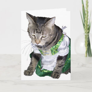 Irish kitty/leprechaun got away card