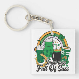 Irish Lass Full of Sass - Cheeky St. Patrick's Day Key Ring