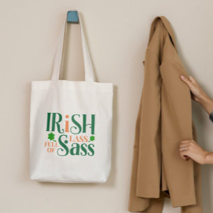 Irish Lass Full Of Sass Funny St Patrick's Day Tote Bag