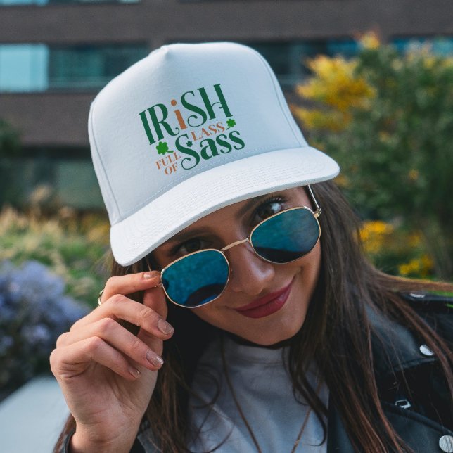 Irish Lass Full Of Sass Funny St Patrick's Day Trucker Hat (Creator Uploaded)