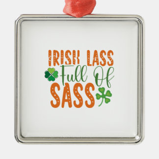 Irish Lass Full Of Sass Metal Ornament