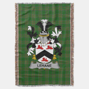 Irish Lehane or O_Lehane Coat of Arms Family Cres Throw Blanket