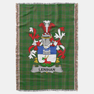 Irish Lenihan or O_Lenaghan Coat of Arms Family C Throw Blanket