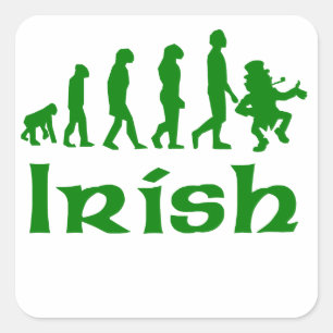 Irish Leprechaun Evolution Square Sticker