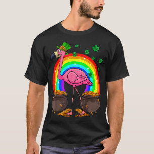 Irish Leprechaun Flamingo Funny St. Patrick's Day T-Shirt