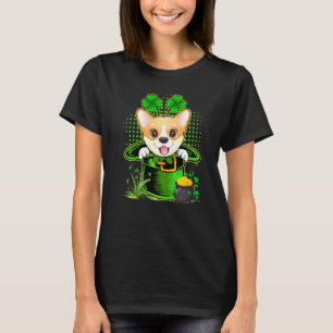 Irish Leprechaun Hat Corgi Dog St Patricks Day T-Shirt