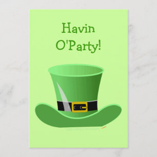 Irish Leprechaun Hat Funny St. Patrick's Day Party Invitation