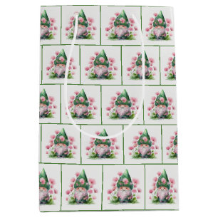Irish Leprechaun In Garden Medium Gift Bag