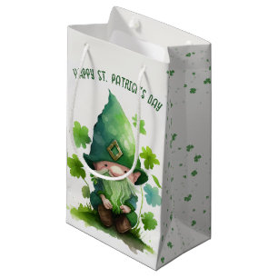 Irish Leprechaun In Shamrocks Small Gift Bag