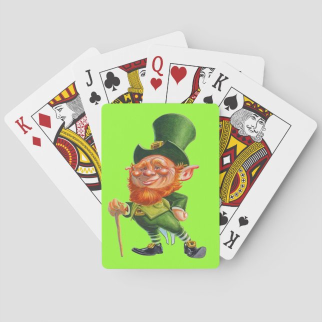 IRISH LEPRECHAUN playing cards (Back)