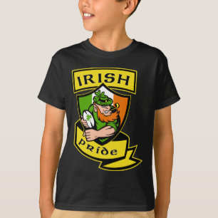 Irish leprechaun rugby player celtic flag Ireland T-Shirt
