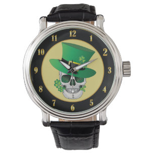 Irish Leprechaun Skull Watch