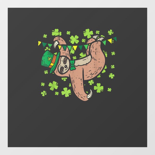Irish Leprechaun Sloth Shamrock St Patricks Day An (Sheet)