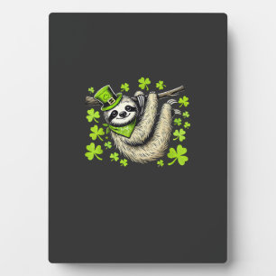 Irish Leprechaun Sloth Shamrock St Patricks Day An Plaque