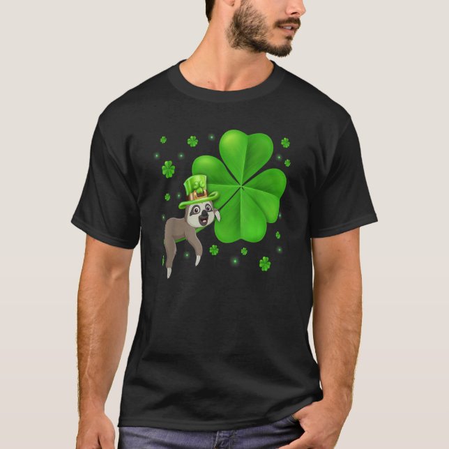 Irish Leprechaun Sloth Shamrock St Patricks Day An T-Shirt (Front)