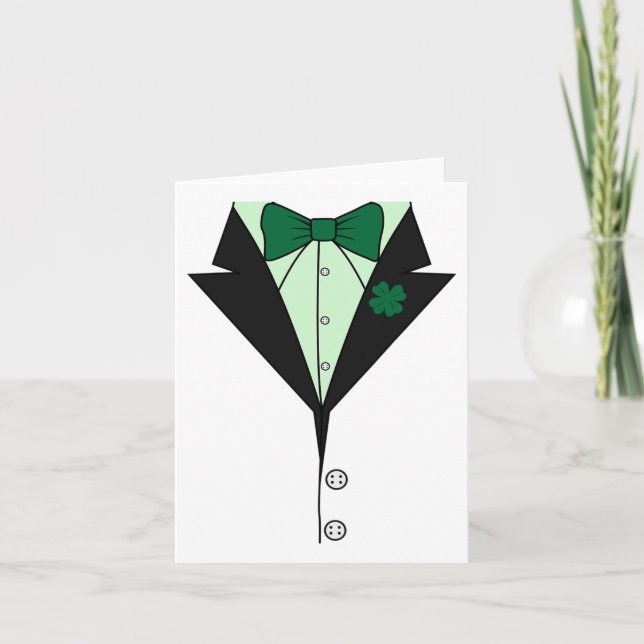 Irish Leprechaun Suit Easy Lazy Cosplay Halloween  Card (Front)