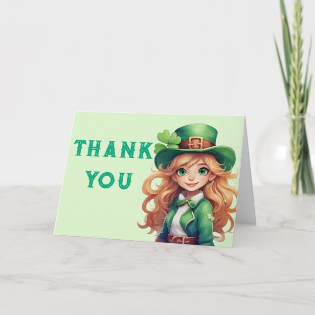 Irish leprechaun Thank You card (Front)