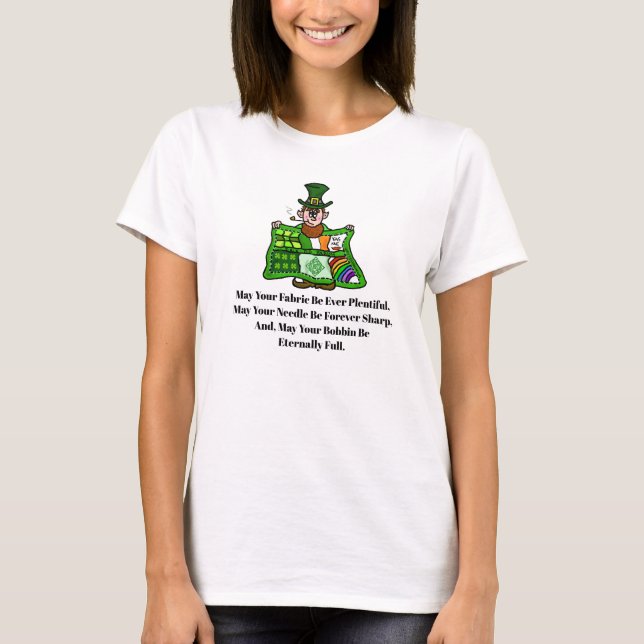 Irish Leprechaun with Quilt T-shirt (Front)