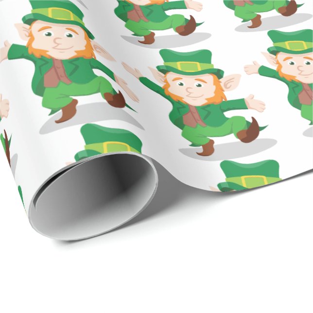 Irish Leprechaun Wrapping Paper | St. Patricks Day (Roll Corner)