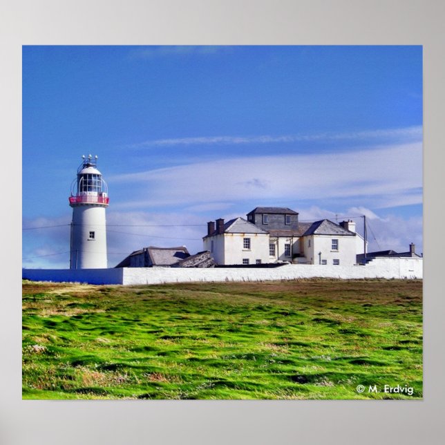 Irish Lighthouse Print or Poster (Front)
