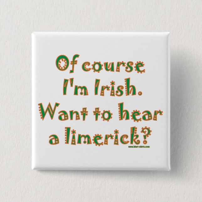 Irish Limerick 15 Cm Square Badge (Front)