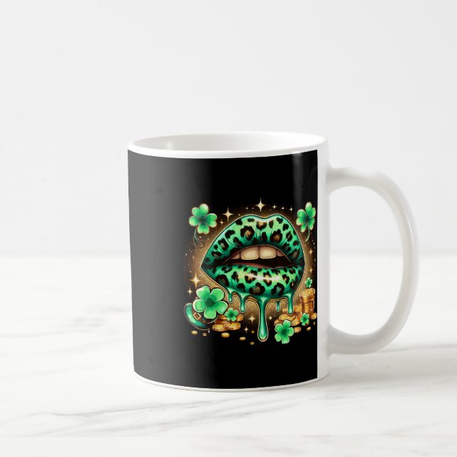 Irish Lips St Patricks Day  Coffee Mug (Right)