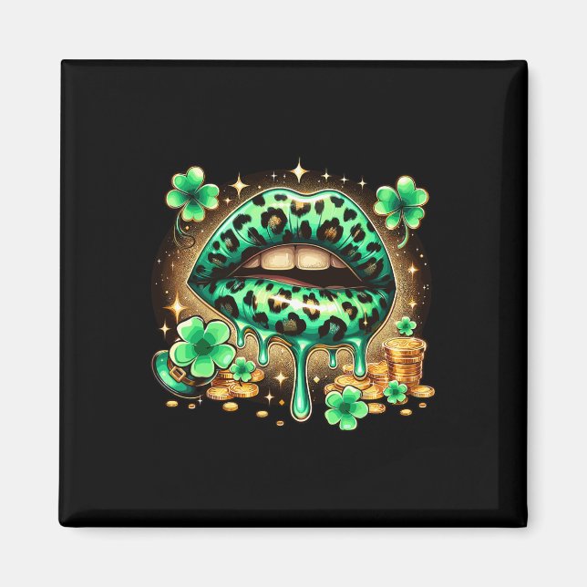 Irish Lips St Patricks Day  Magnet (Front)