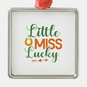 Irish Little Miss Lucky Metal Ornament