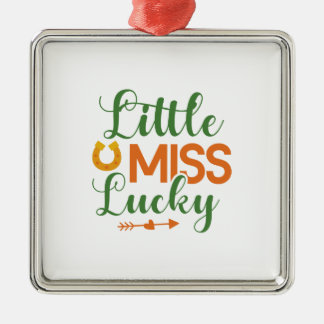 Irish Little Miss Lucky Metal Ornament